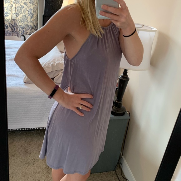 Purple Gray Halter Dress - Picture 6 of 6
